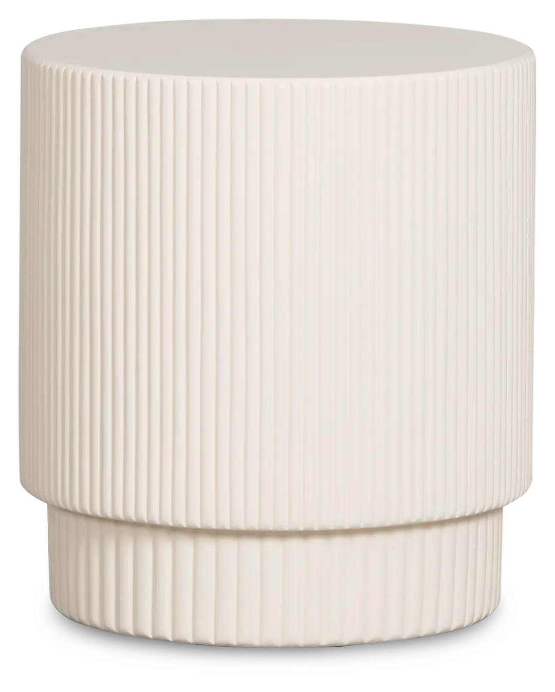 Cypress White Round End Table Cypress White Round End Table