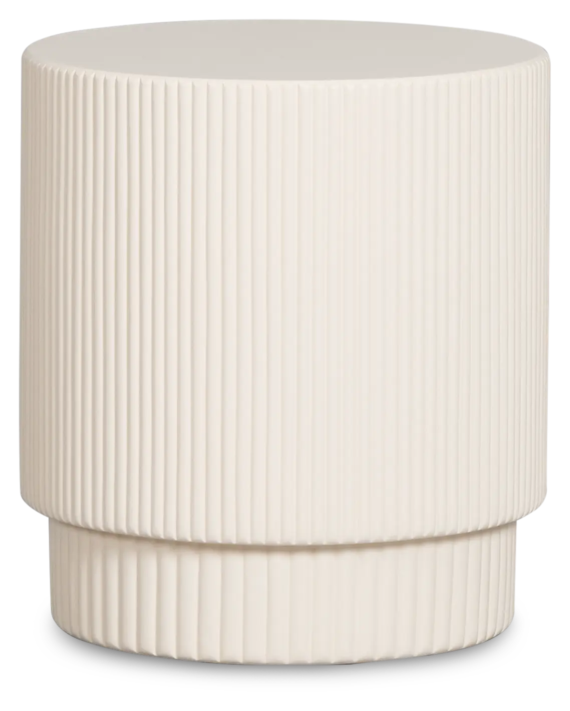 Cypress White Round End Table Cypress White Round End Table