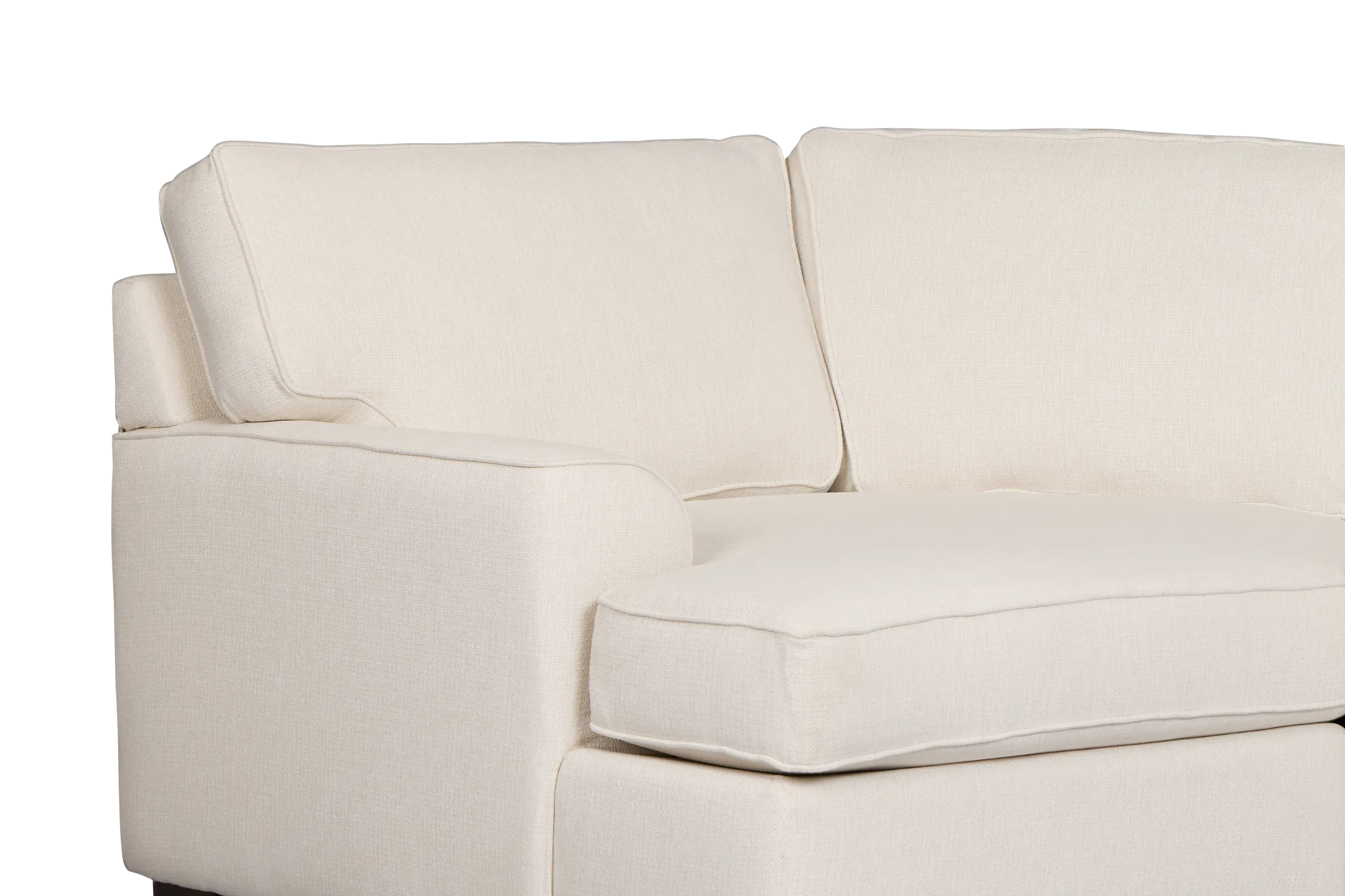 Sinclair Light Beige Fabric Large Left Cuddler Sectional