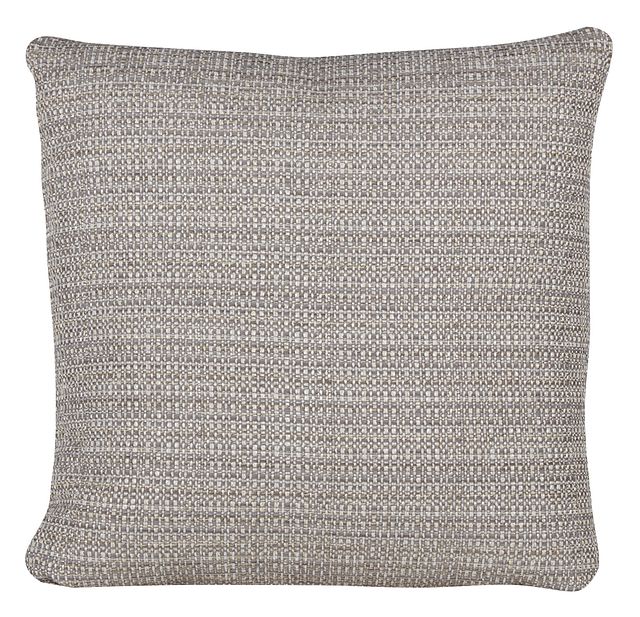 Jackie Gray Fabric Square Accent Pillow (0)