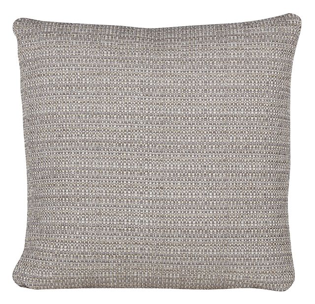 Jackie Gray Fabric Square Accent Pillow