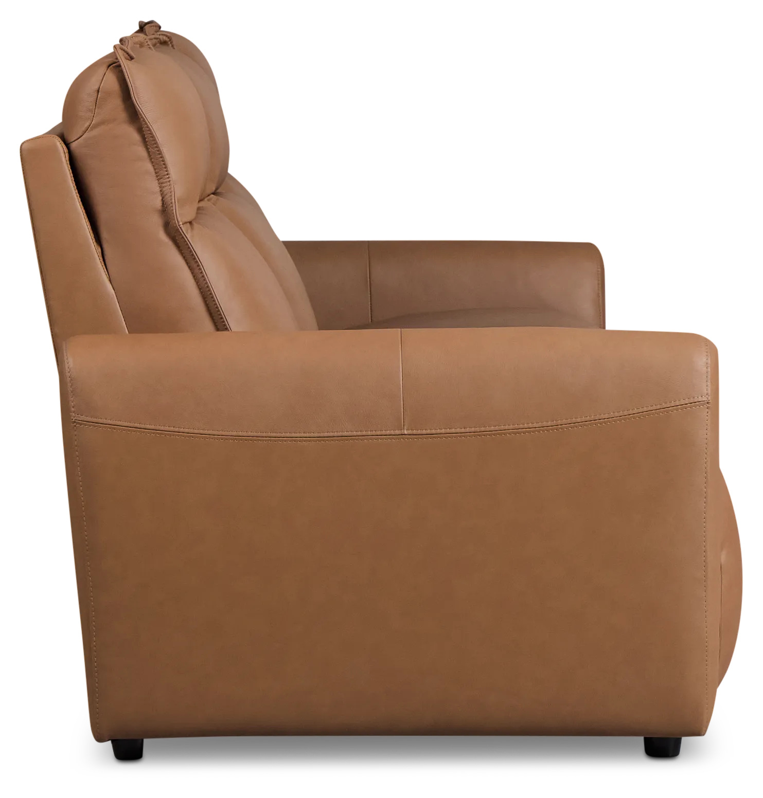 Edison Medium Brown Leather/Vinyl 3-piece Modular Power Sofa