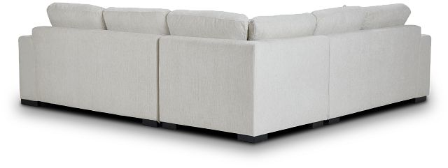 Blakely White Fabric Medium 2-arm Right Facing Sleeper Sectional