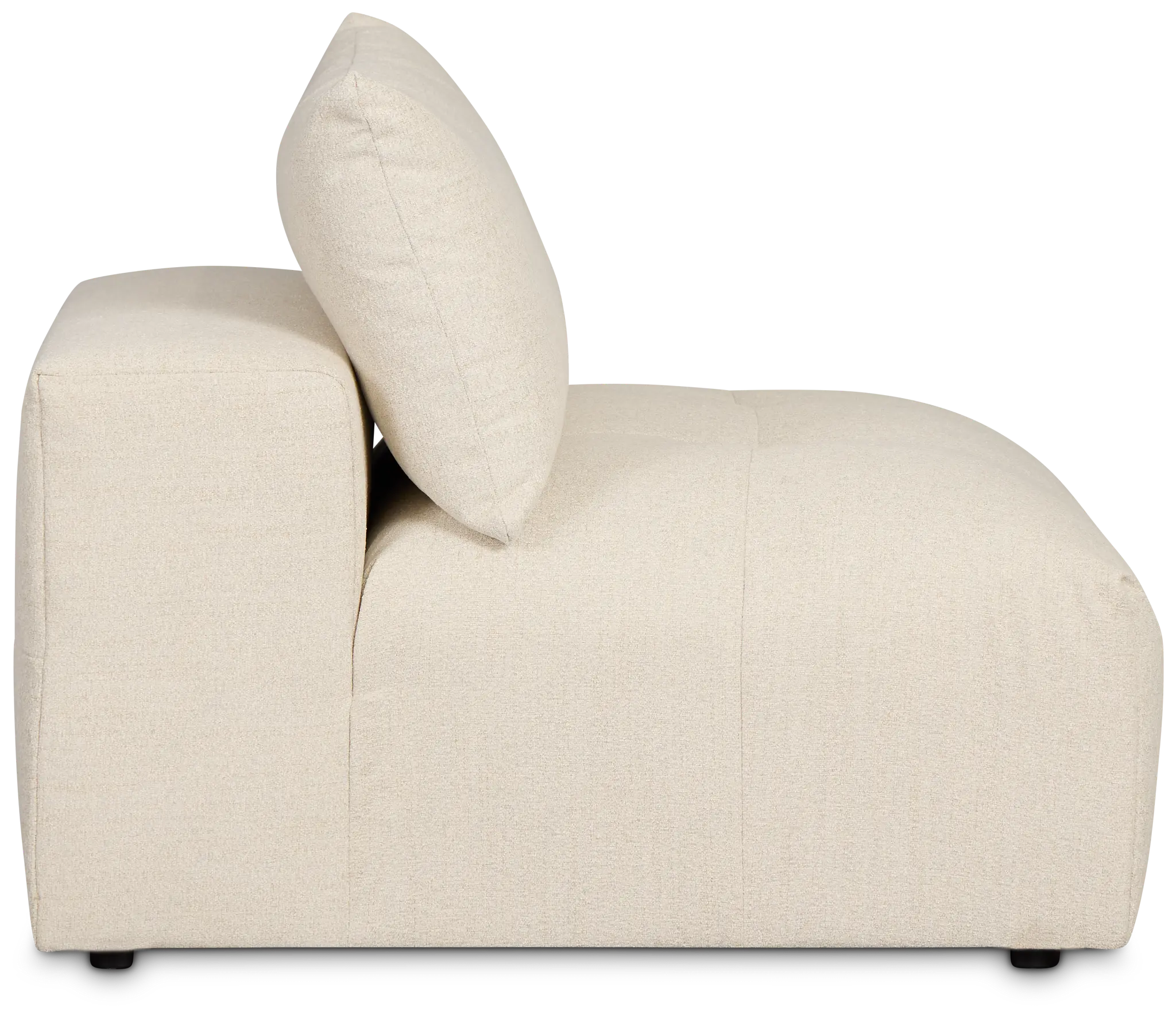 Remi Light Beige Fabric Armless Chair Remi Light Beige Fabric Armless Chair