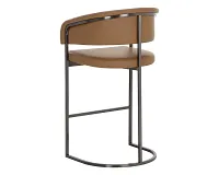 Kalla Brown 24" Upholstered Barstool