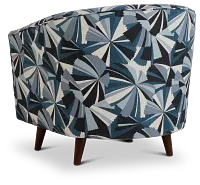 Tina Dark Blue Fabric Accent Chair