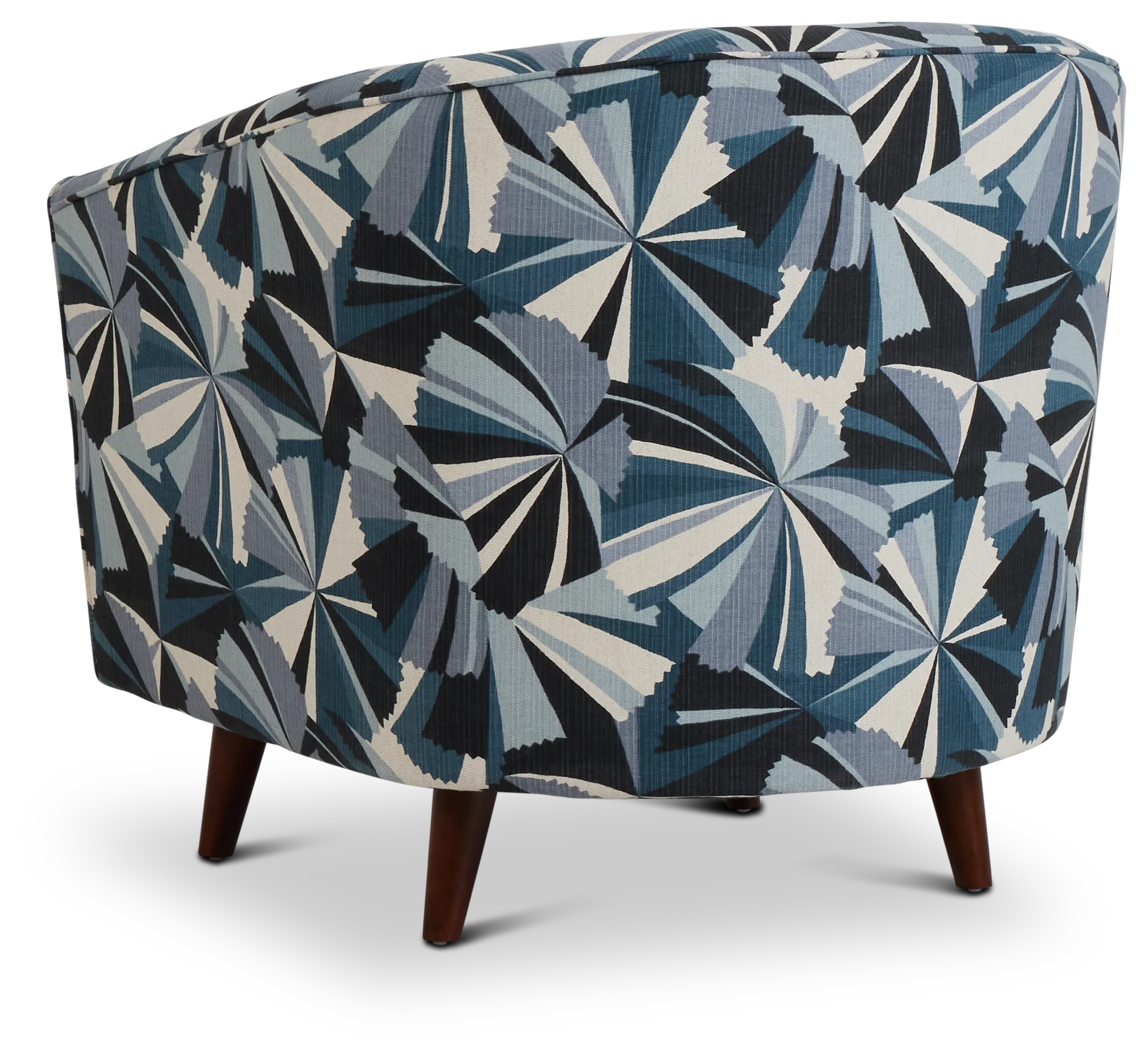 Tina Dark Blue Fabric Accent Chair