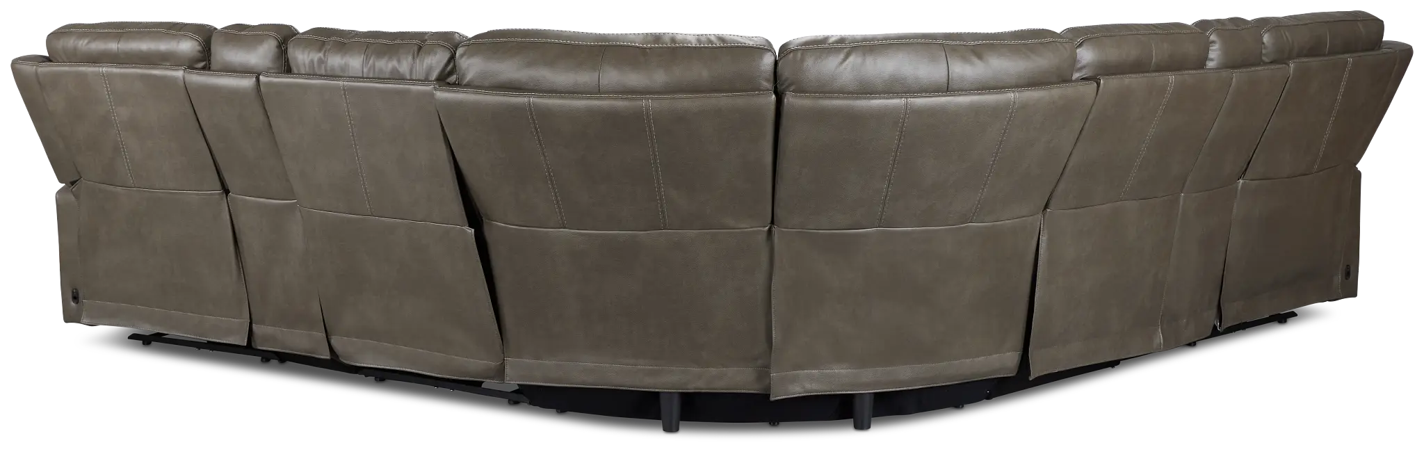 Jayden Gray Micro Large Triple Power Reclining Two-arm Sectional Jayden Gray Micro Large Triple Power Reclining Two-arm Sectional
