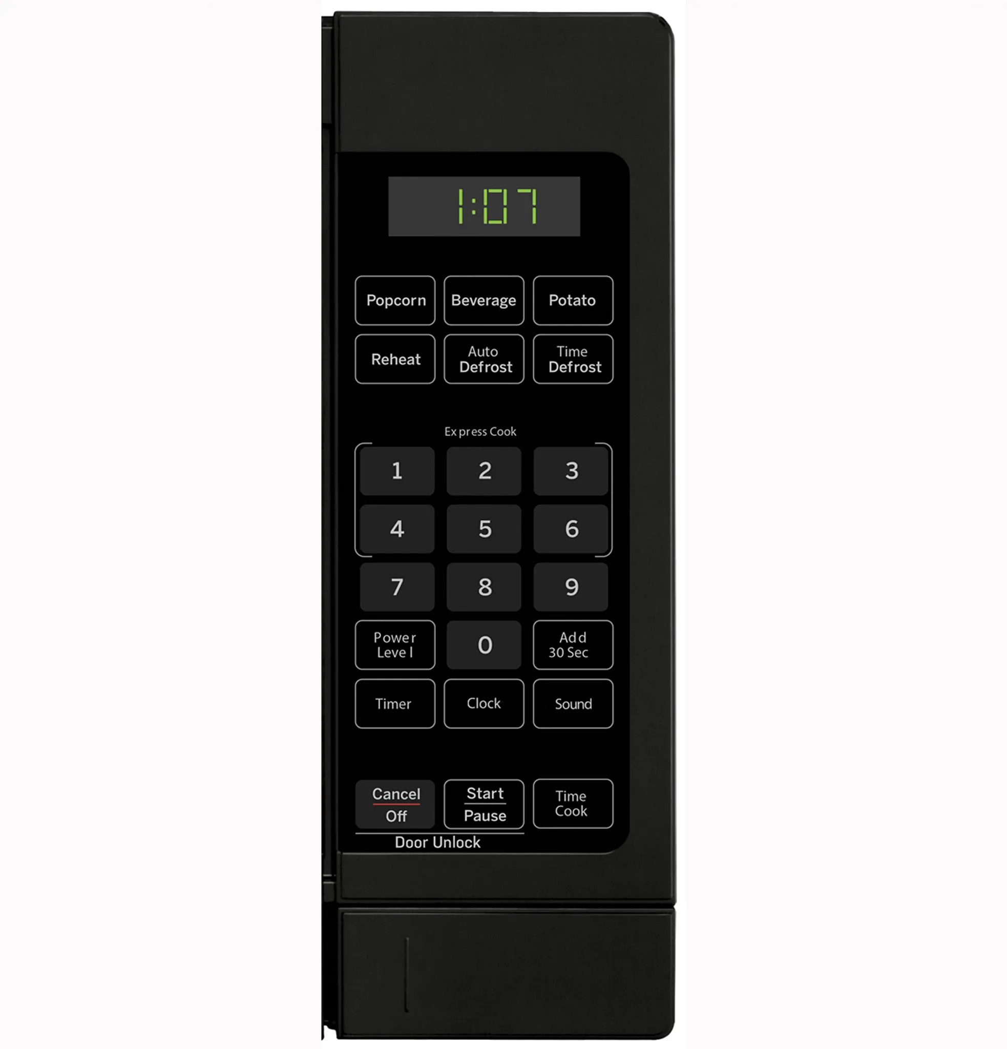Ge 7 Series Black Countertop Microwave