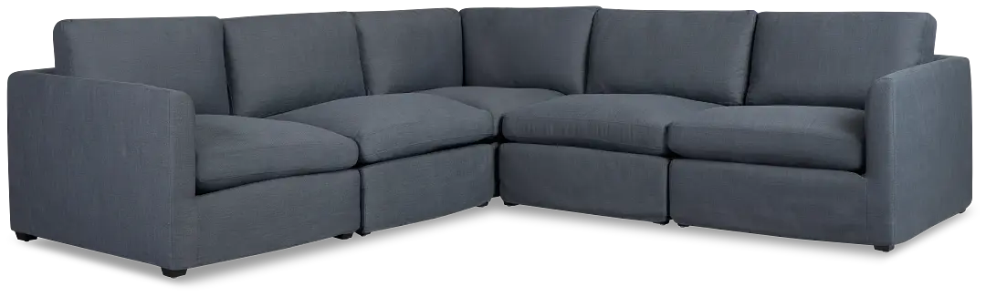 Willow Navy Fabric Medium Two-arm Sectional Willow Navy Fabric Medium Two-arm Sectional