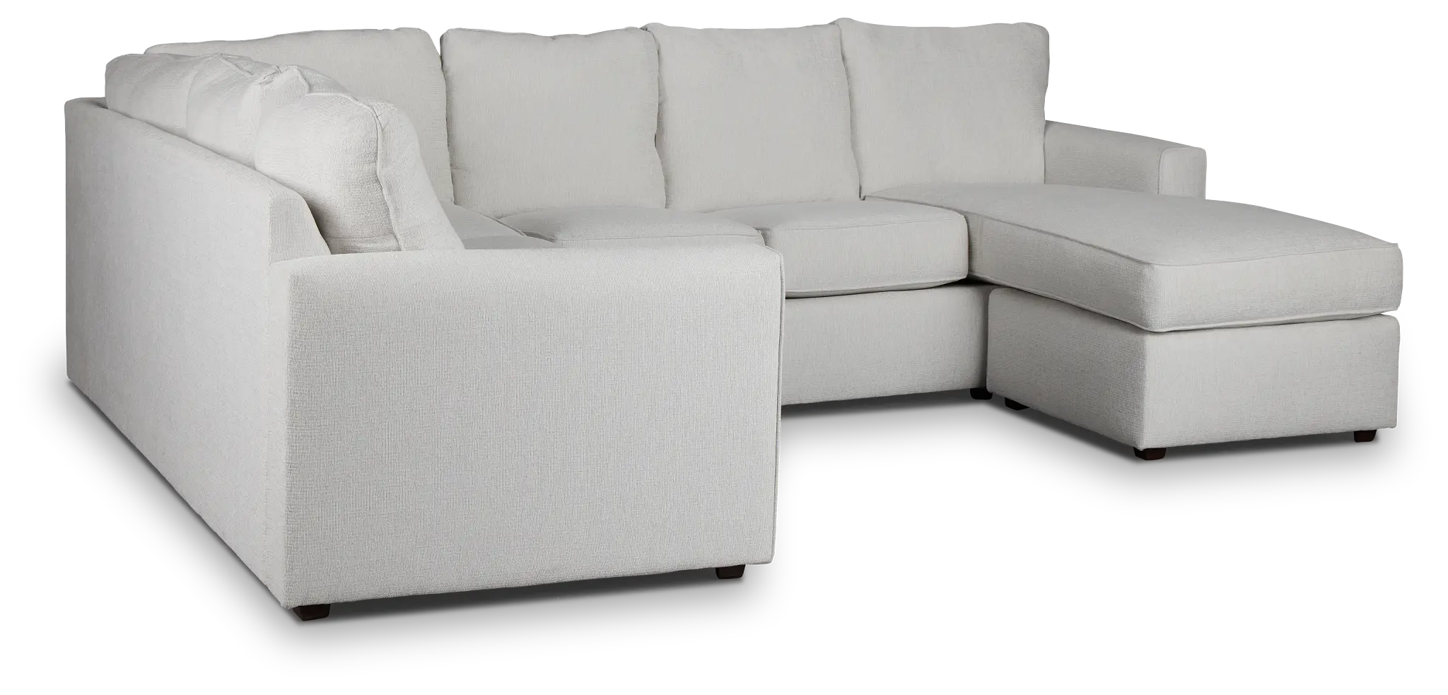 Avalon White Fabric Right Chaise Sectional Avalon White Fabric Right Chaise Sectional