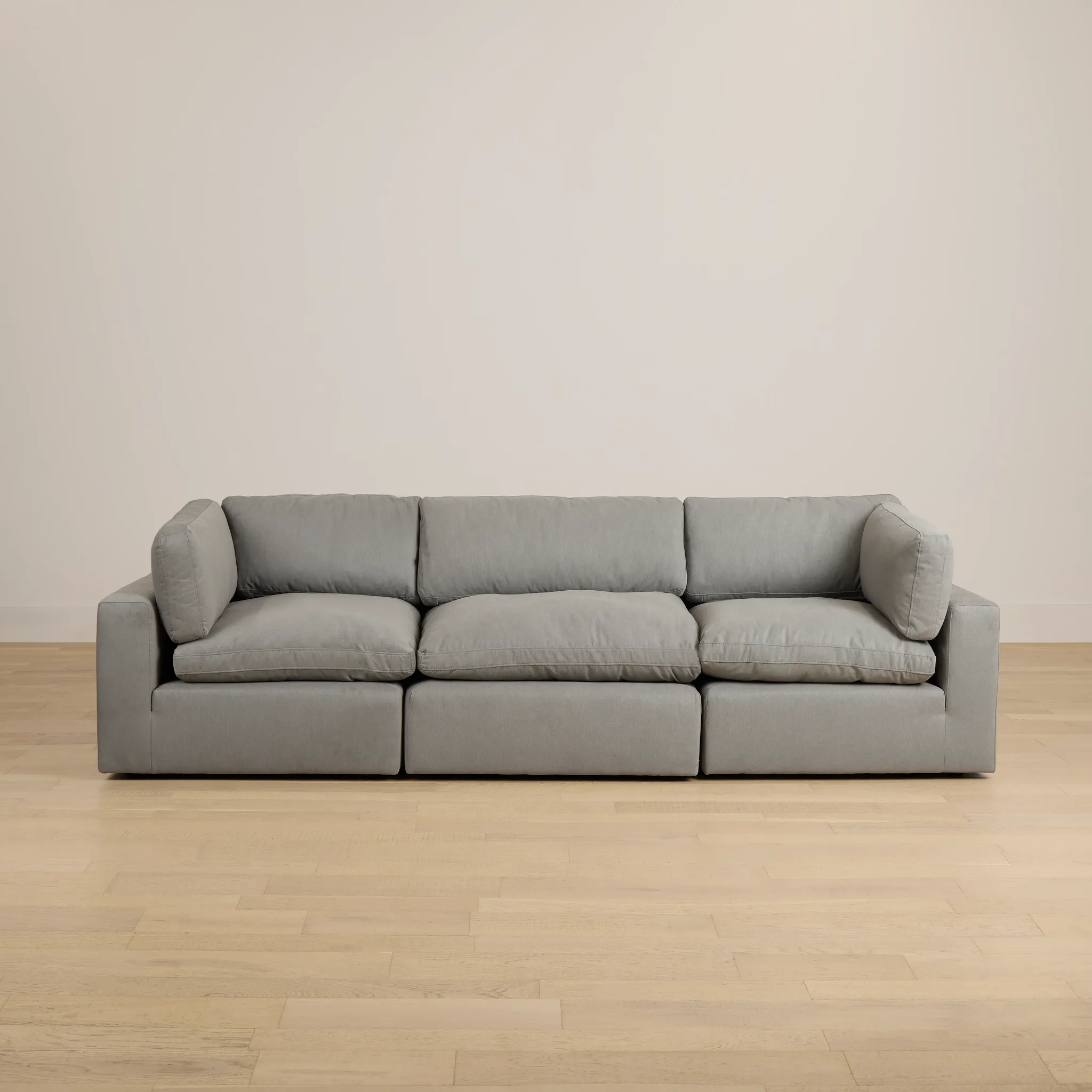 Grant Light Gray Fabric 3-piece Modular Sofa