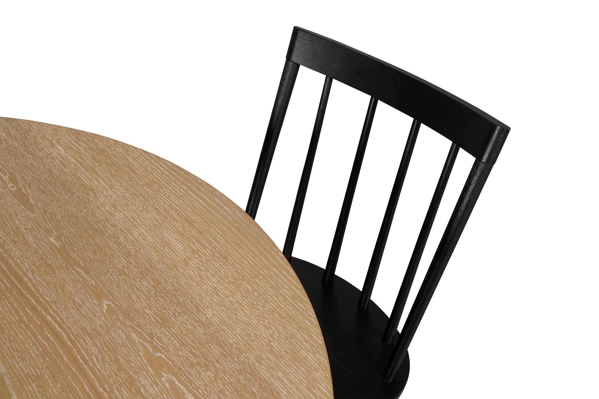 Taylor Light Tone Round Table & 4 Wood Chairs