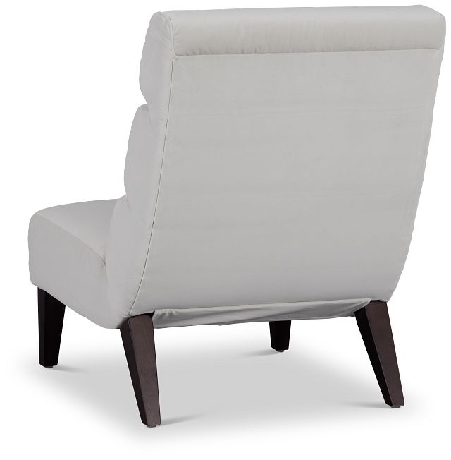 Emily White Velvet Accent Chair