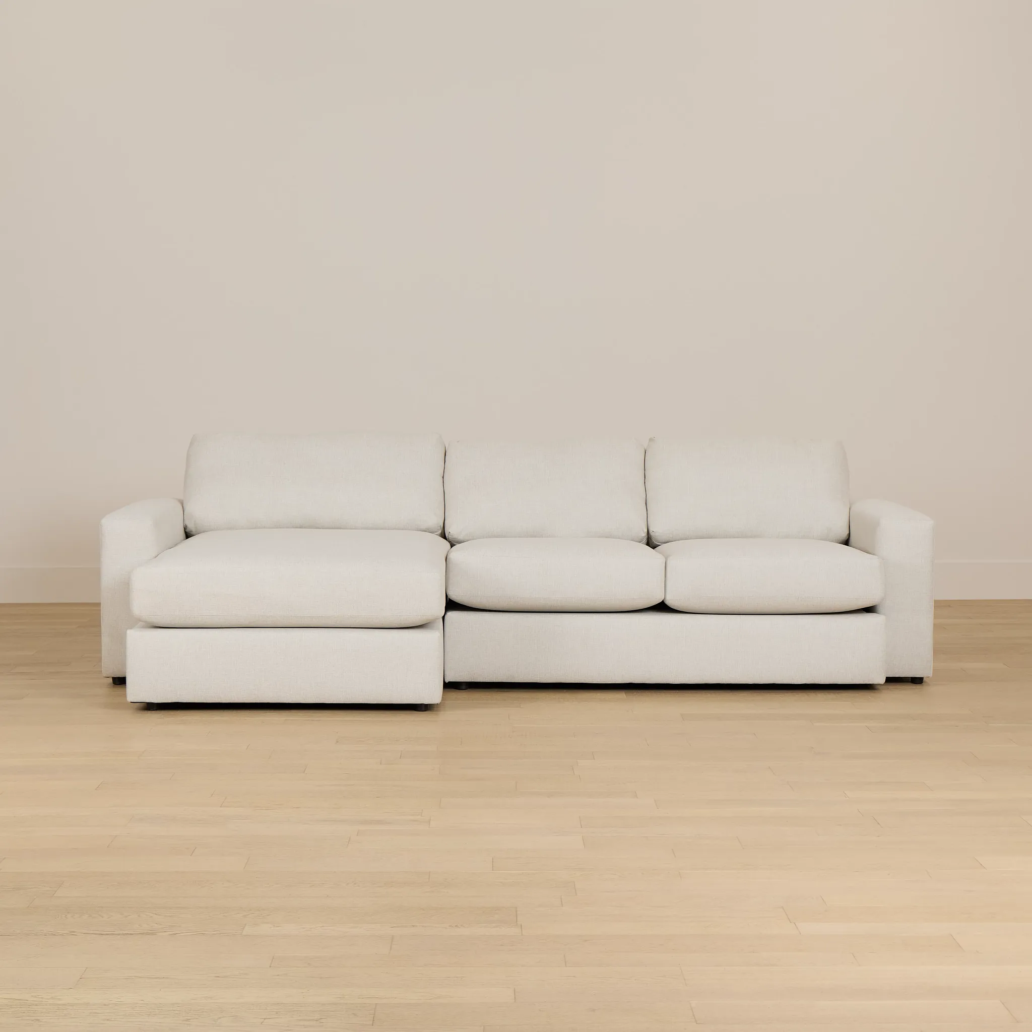 Brantley Light Beige Fabric Left Chaise Sectional