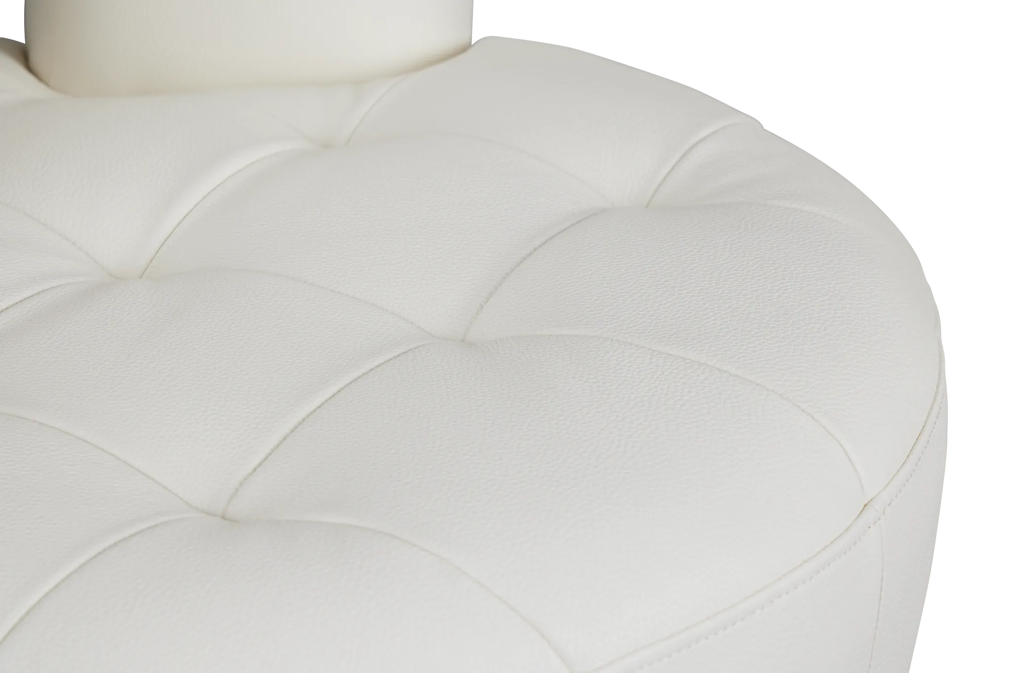 Zion White Micro Swivel Accent Chair