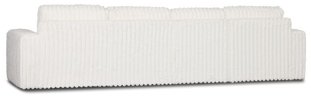 Teddy White Fabric Small Left Chaise Sectional