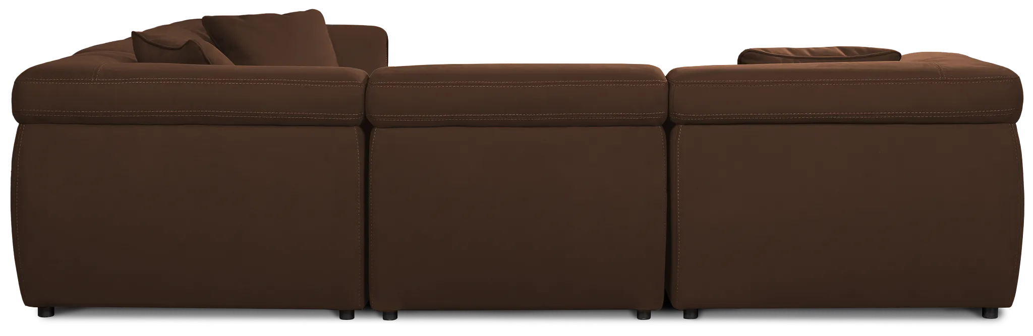 Aria Dark Brown Micro Immersive 5-piece Modular Sectional W/2 Speakers