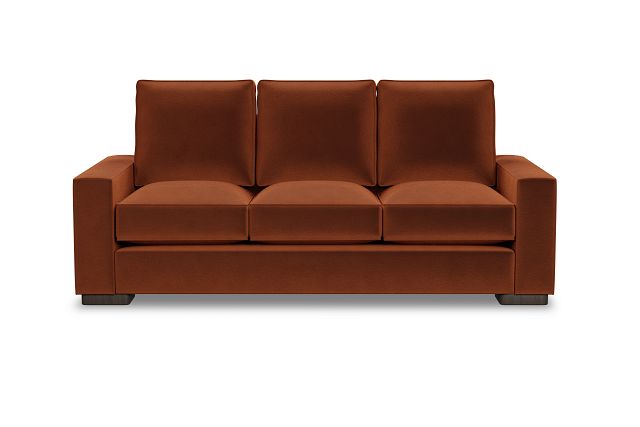 Edgewater Joya Orange 84" Sofa W/ 3 Cushions (1)