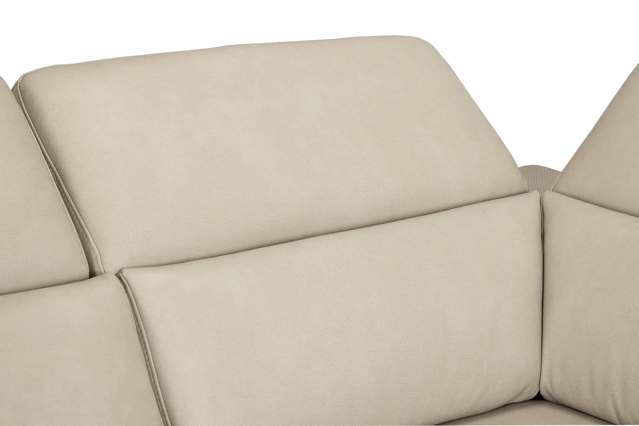 Melody Light Gray Micro Large Triple Power Reclining Two-arm Sectional