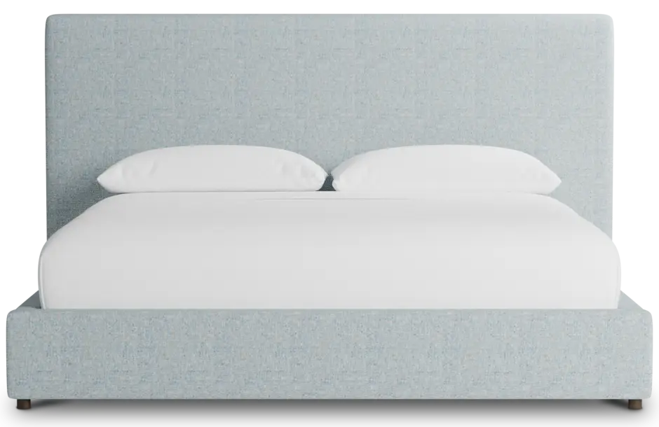 Grayton Natural Beauty Light Blue 54" Upholstered Platform Bed Grayton Natural Beauty Light Blue 54" Upholstered Platform Bed