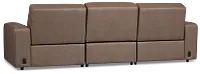 Sawyer Dark Brown Micro 3-piece Modular Power Sofa