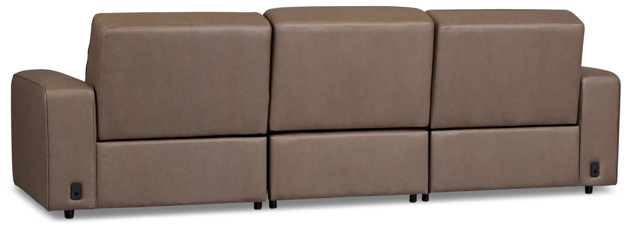 Sawyer Dark Brown Micro 3-piece Modular Power Sofa Sawyer Dark Brown Micro 3-piece Modular Power Sofa