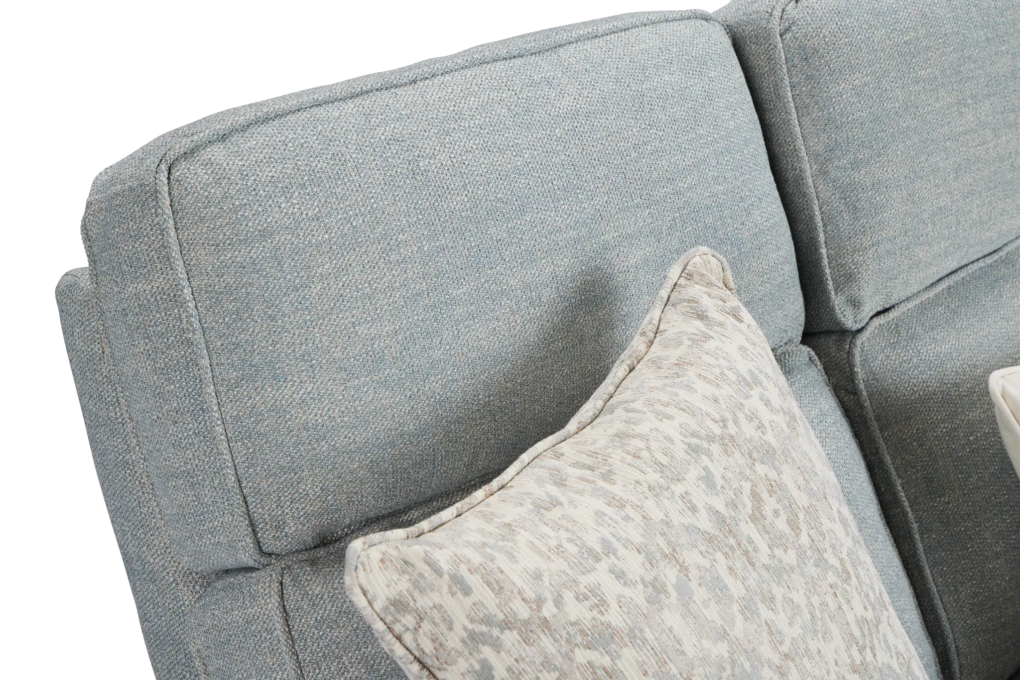 Bayside Light Blue Fabric Power Reclining Sofa Bayside Light Blue Fabric Power Reclining Sofa