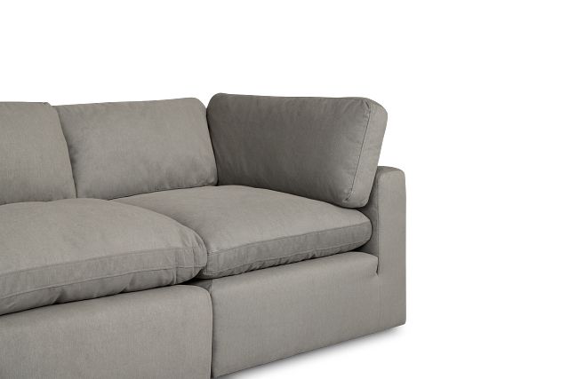 Grant Light Gray Fabric 3-piece Modular Sofa