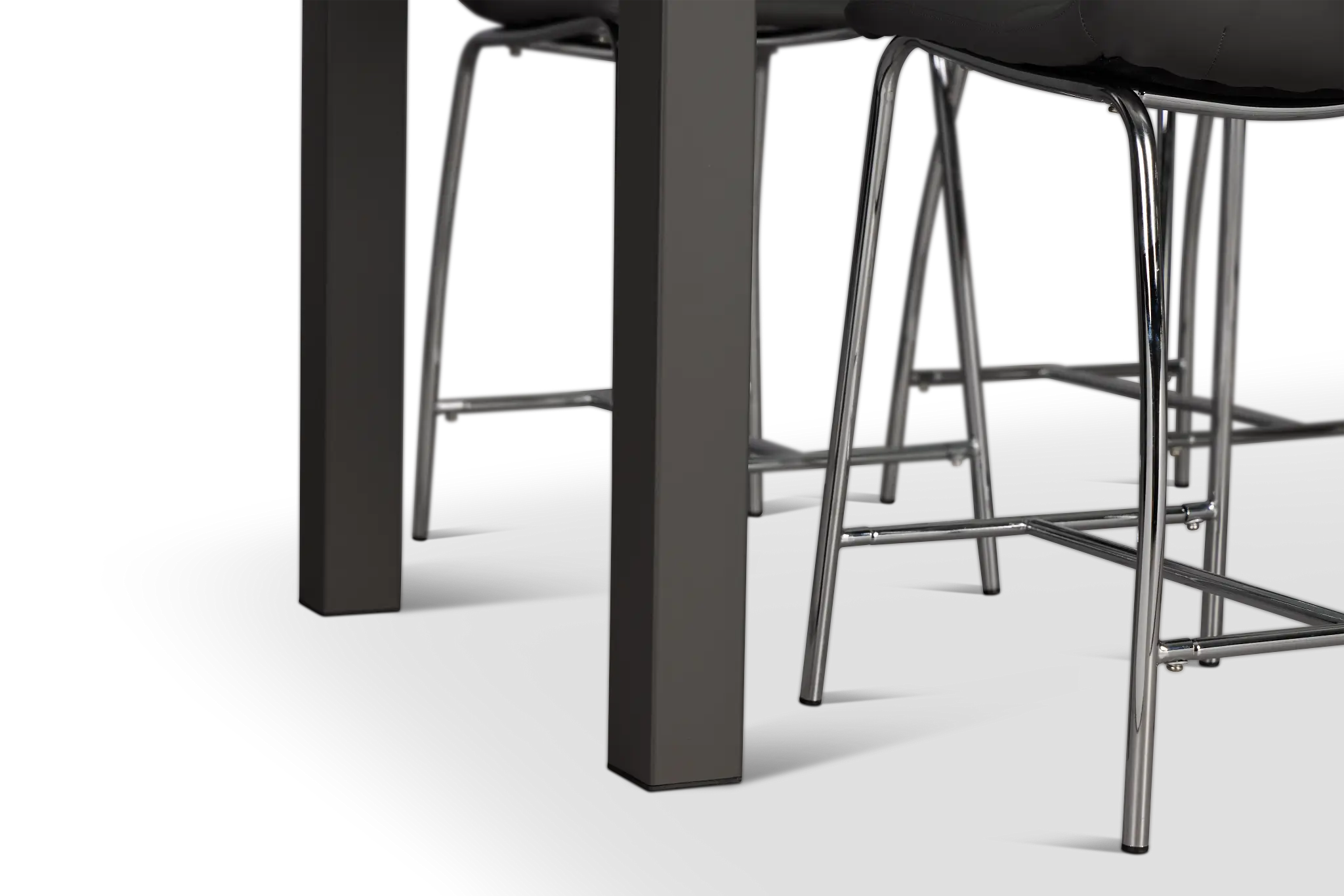 Vienna Dark Gray Rect High Table & 4 Barstools Vienna Dark Gray Rect High Table & 4 Barstools