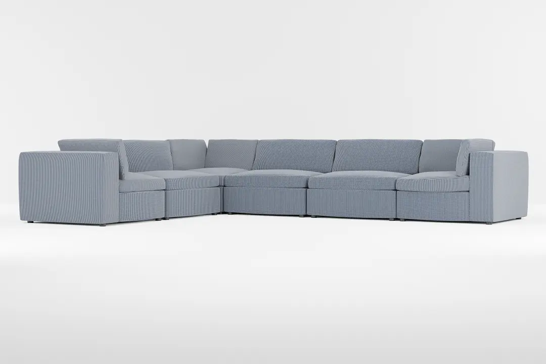Destin Lucy Navy Fabric 6-piece Modular Sectional Destin Lucy Navy Fabric 6-piece Modular Sectional