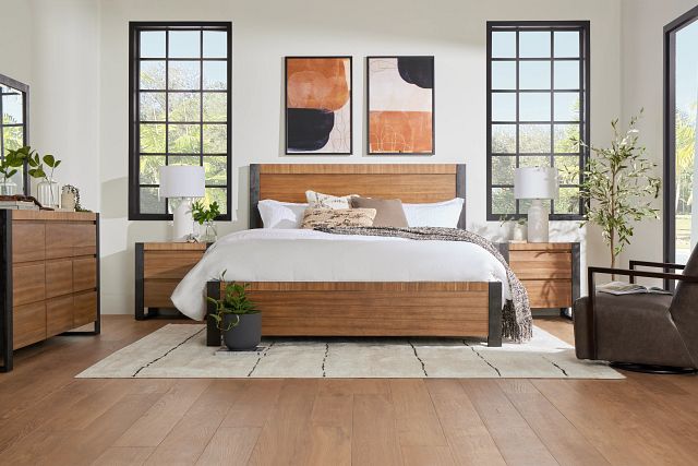 Jackson Two-tone Panel Bed