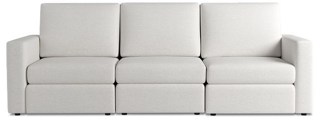 Citymod White Fabric 3-piece Modular Sofa