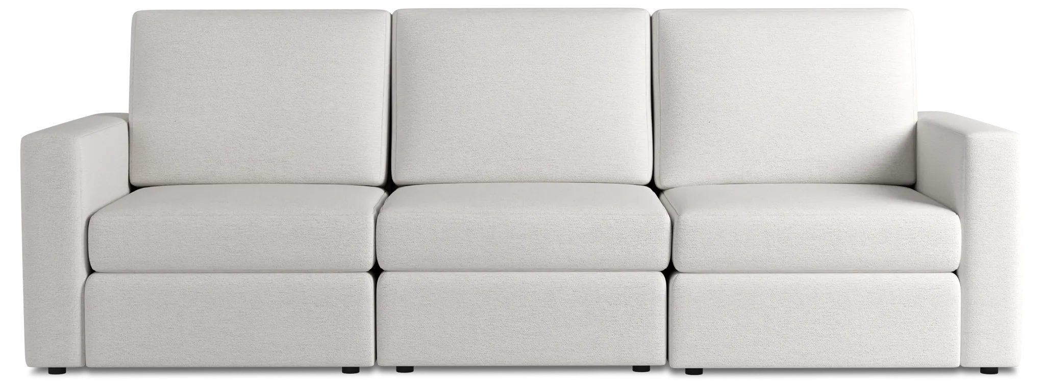 Citymod White Fabric 3-piece Modular Sofa