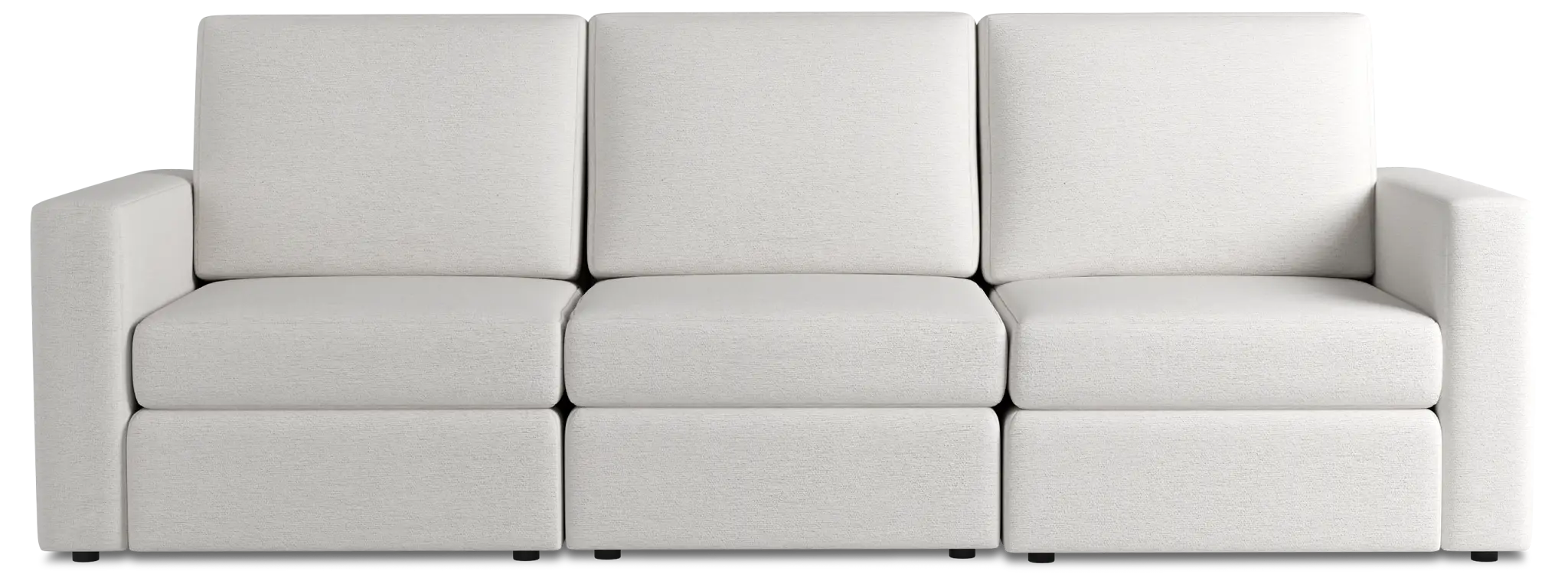 Citymod White Fabric 3-piece Modular Sofa Citymod White Fabric 3-piece Modular Sofa