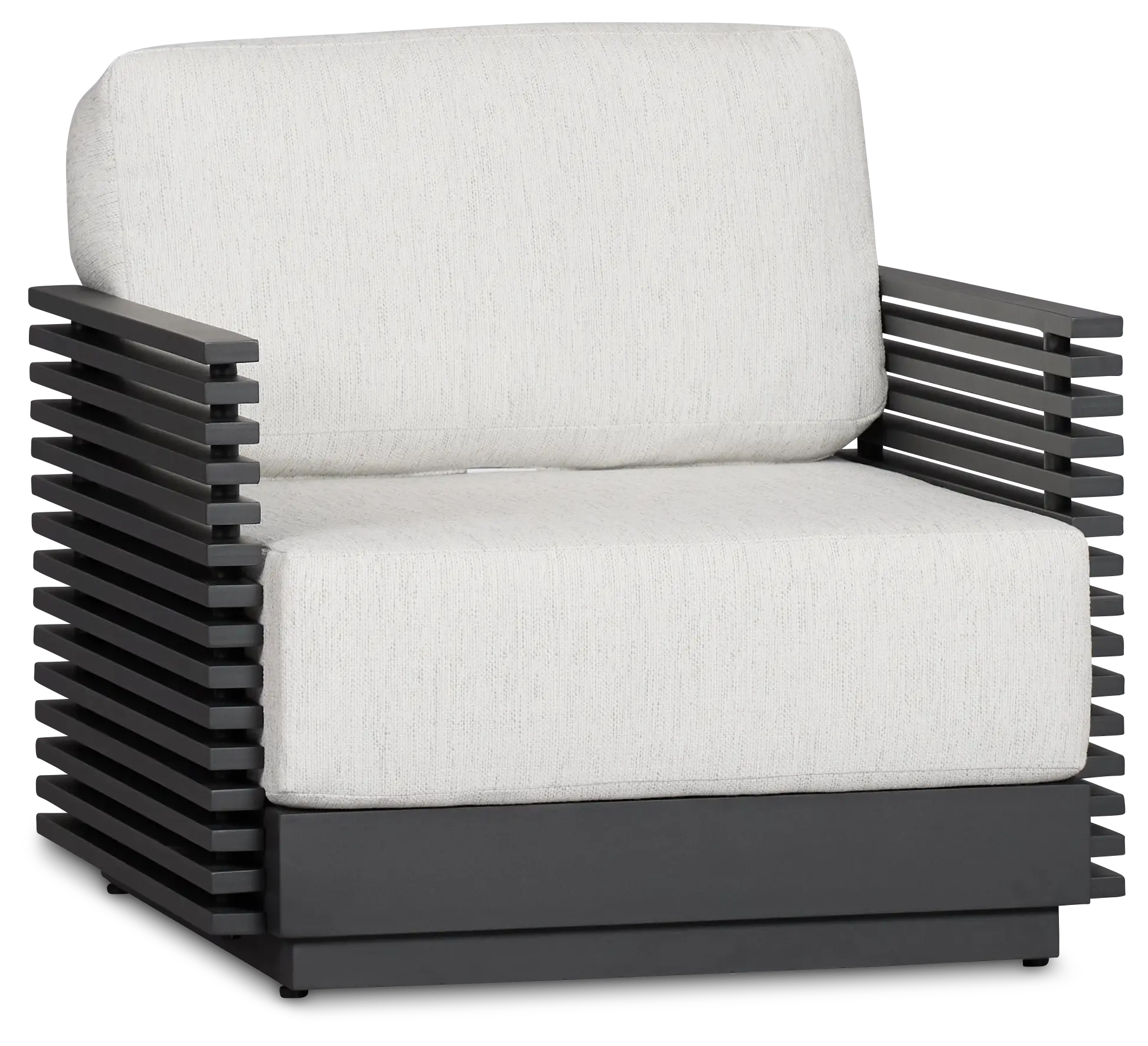 Monterey Black Aluminum Chair With Light Gray Cushions Monterey Black Aluminum Chair With Light Gray Cushions