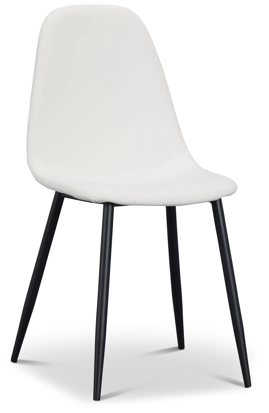 Havana White Micro Upholstered Side Chair W/ Black Legs Havana White Micro Upholstered Side Chair W/ Black Legs