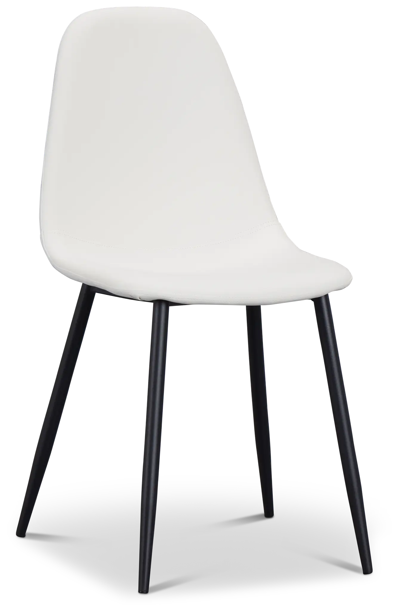 Havana White Micro Upholstered Side Chair W/ Black Legs Havana White Micro Upholstered Side Chair W/ Black Legs