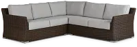 Southport Gray Woven Small Two-arm Sectional