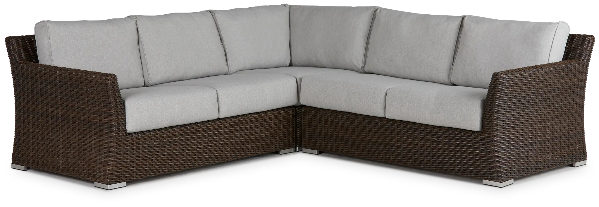 Southport Gray Woven Small Two-arm Sectional Southport Gray Woven Small Two-arm Sectional