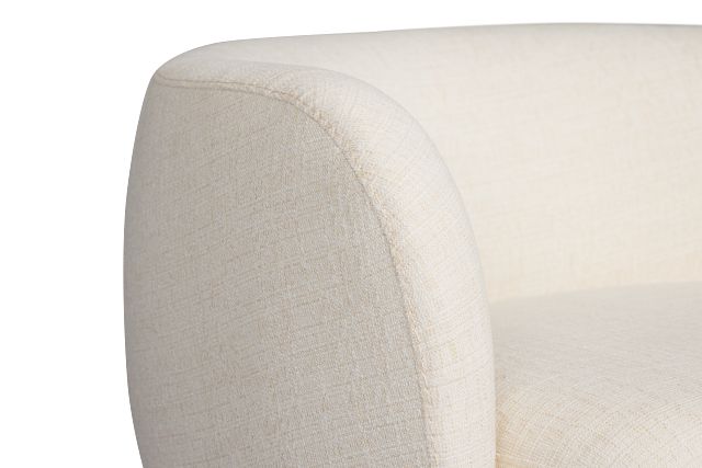 Cleo Light Beige Fabric Swivel Accent Chair