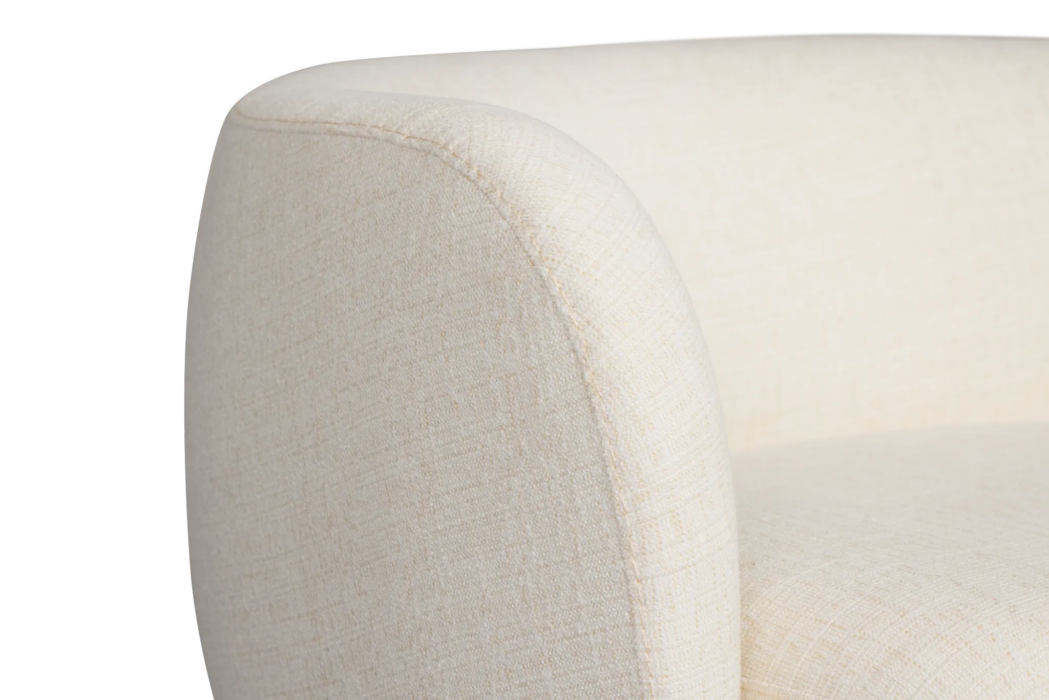 Cleo Light Beige Fabric Swivel Accent Chair