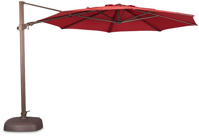 Abacos Red Cantilever Umbrella Set