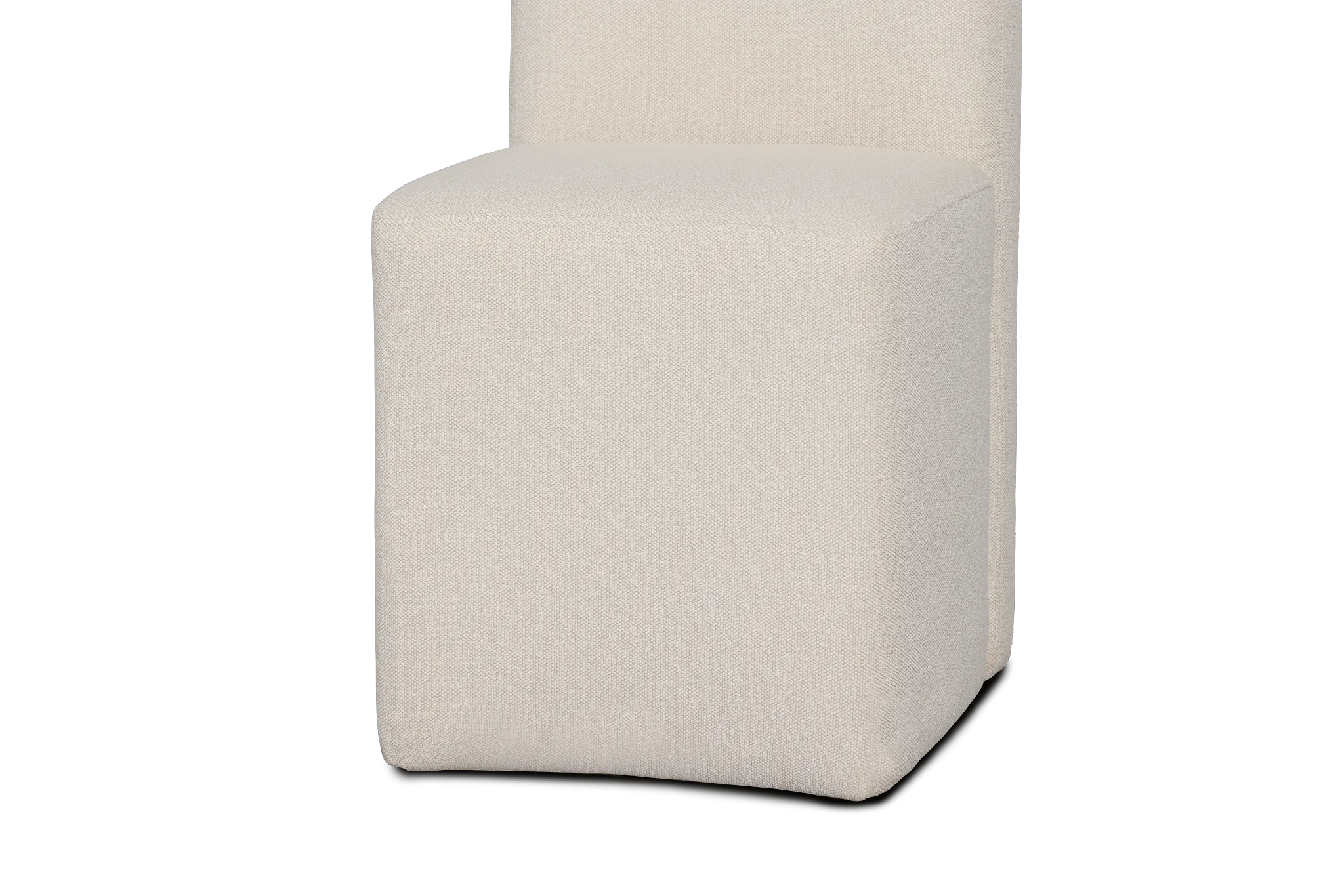 Rex Light Beige Castored Upholstered Side Chair