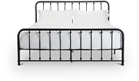 Rory Black Metal Panel Bed