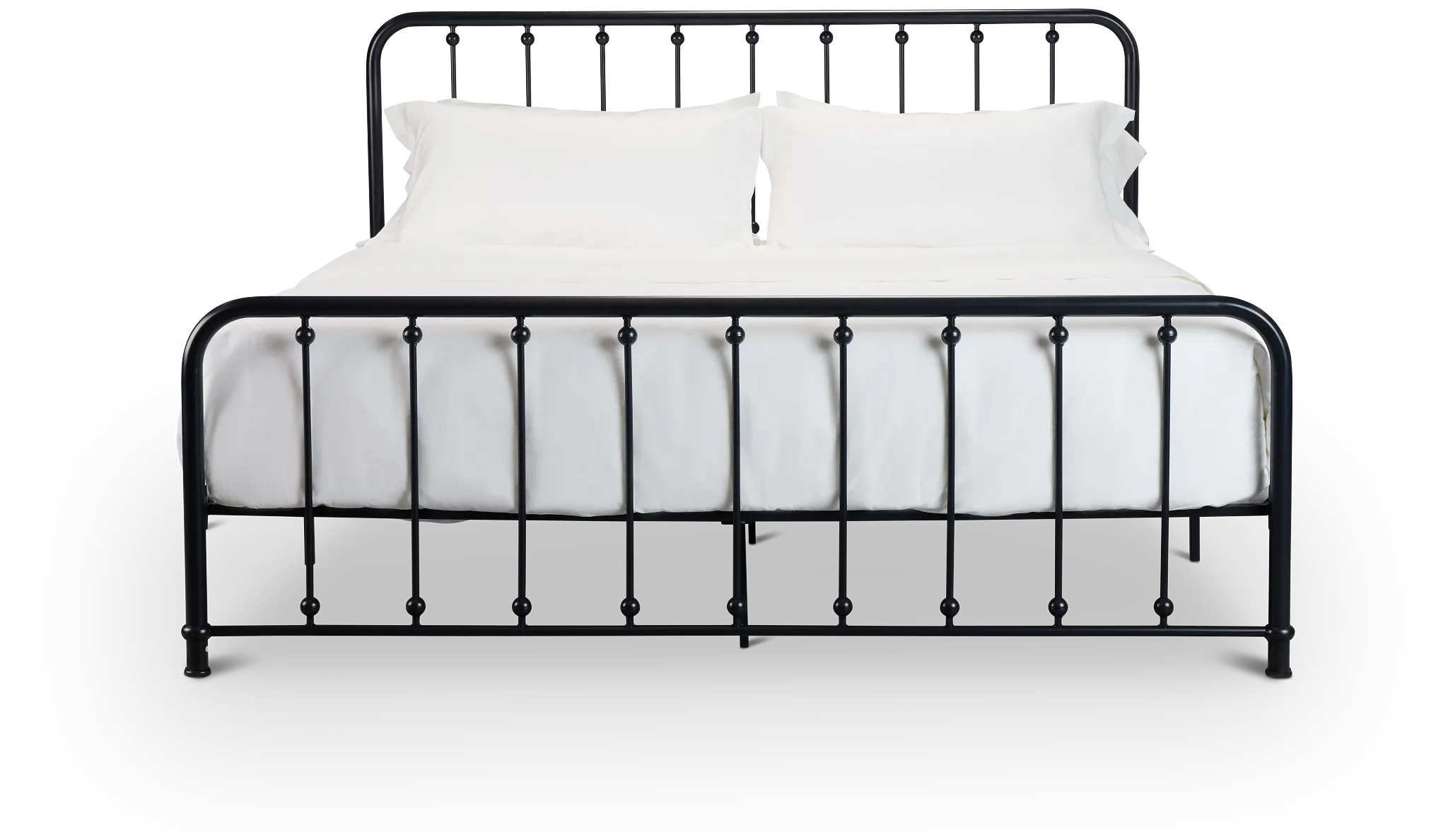 Rory Black Metal Panel Bed