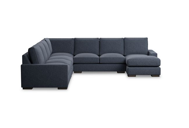 Edgewater Maguire Blue Large Right Chaise Sectional