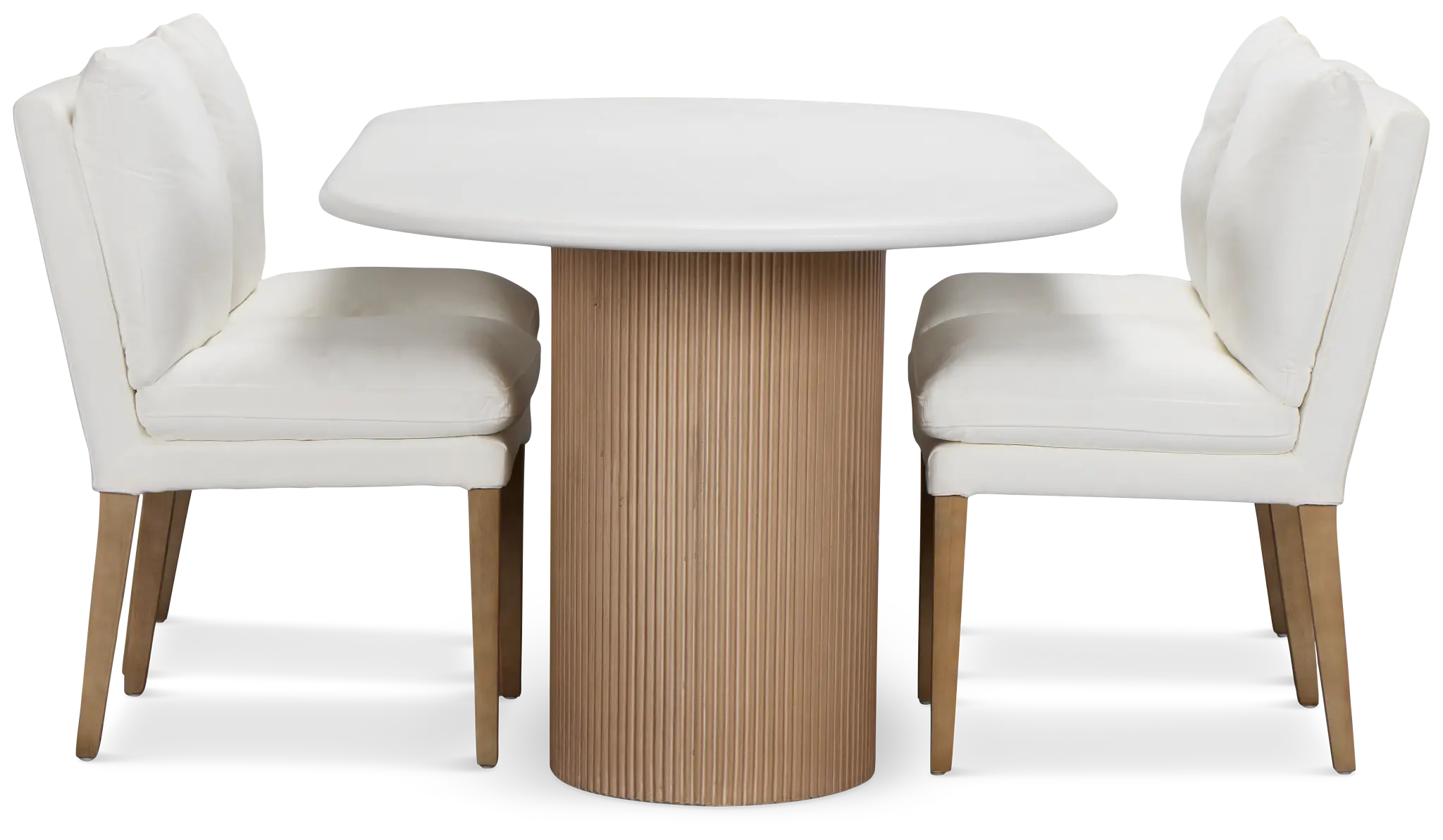 Bryant White Oval Table & 4 Upholstered Chairs Bryant White Oval Table & 4 Upholstered Chairs
