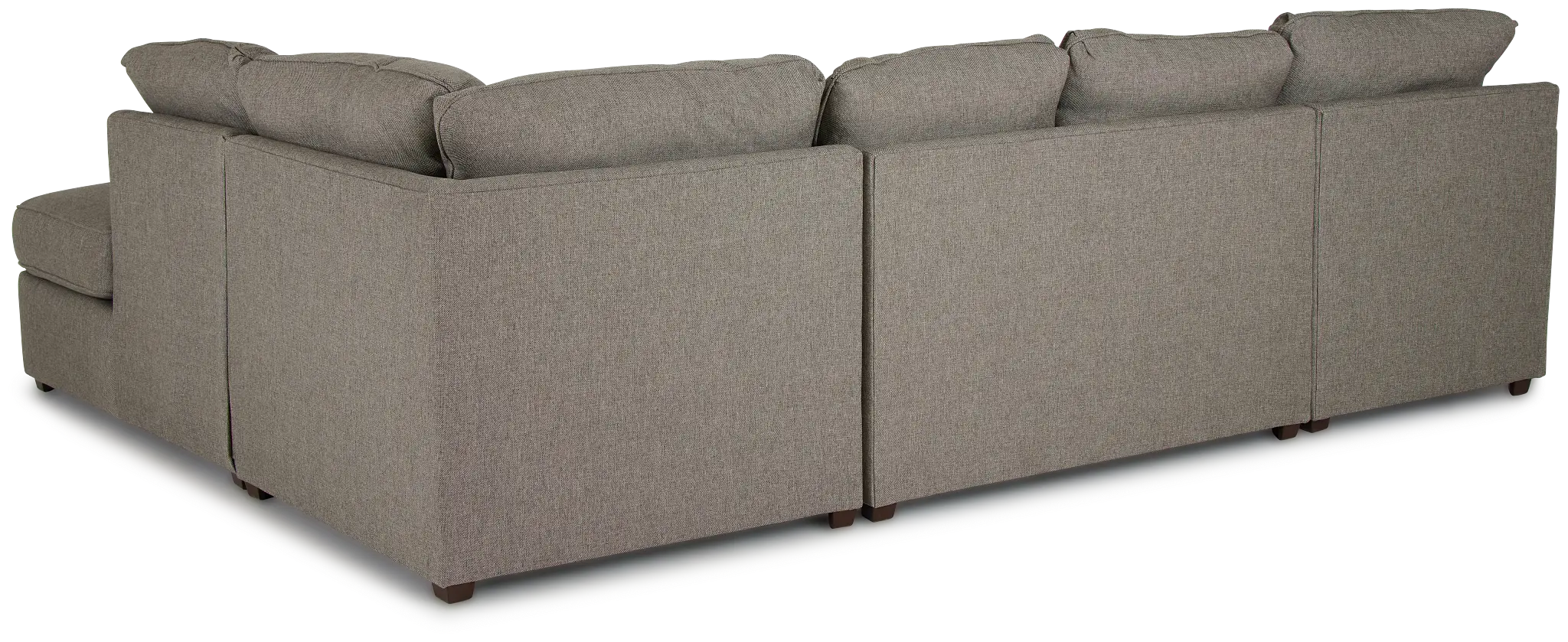 Asheville Brown Fabric Small Right Bumper Sectional Asheville Brown Fabric Small Right Bumper Sectional
