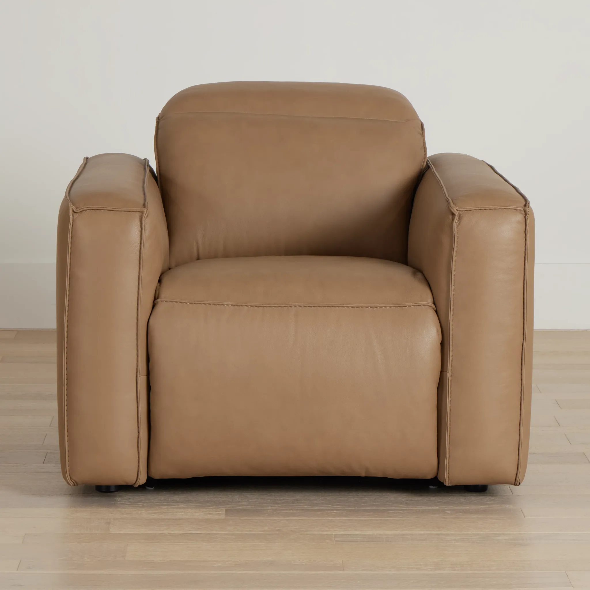 Ryland Brown Lthr/vinyl Power Recliner With Power Headrest
